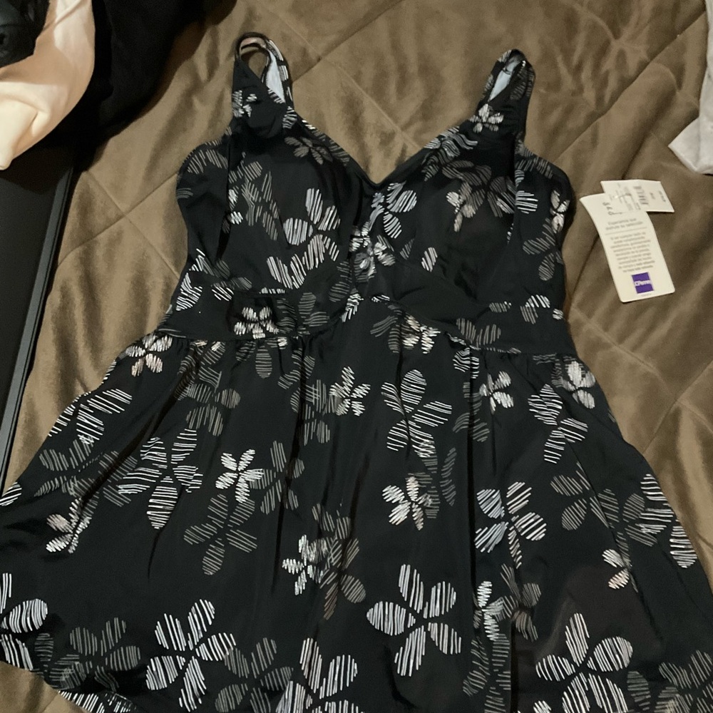 Black and White Floral swimsuit